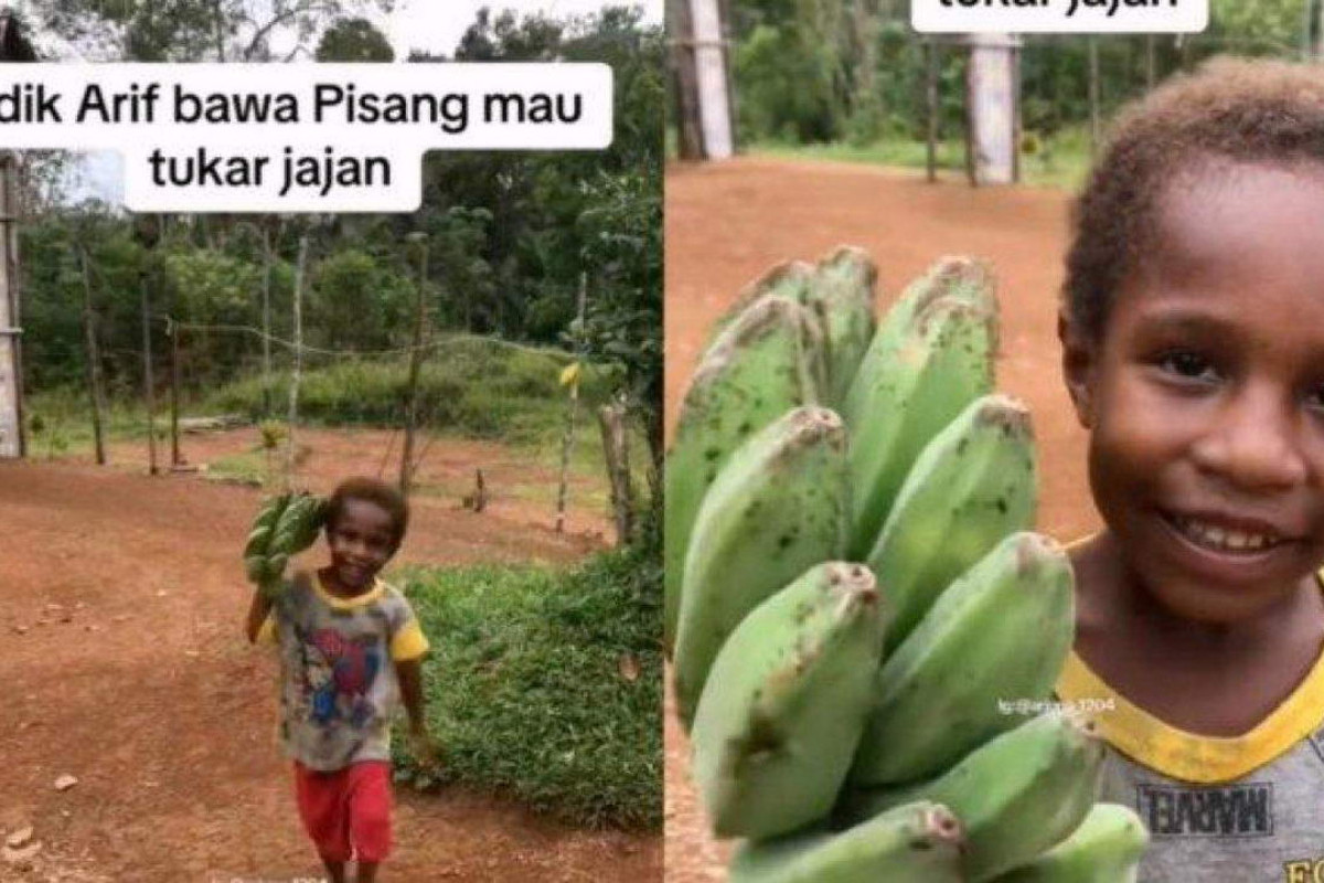 Bikin Hati Terenyuh! Viral Bocah di Papua Ingin Barter Pisang dengan Jajanan