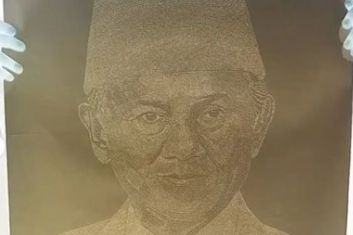 Andre Andika Pecahkan Rekor Muri Usai Berhasil Buat Lukisan Wajah Presiden dengan 43 Ribu Nama Desa di Indonesia, Selesai Setahun